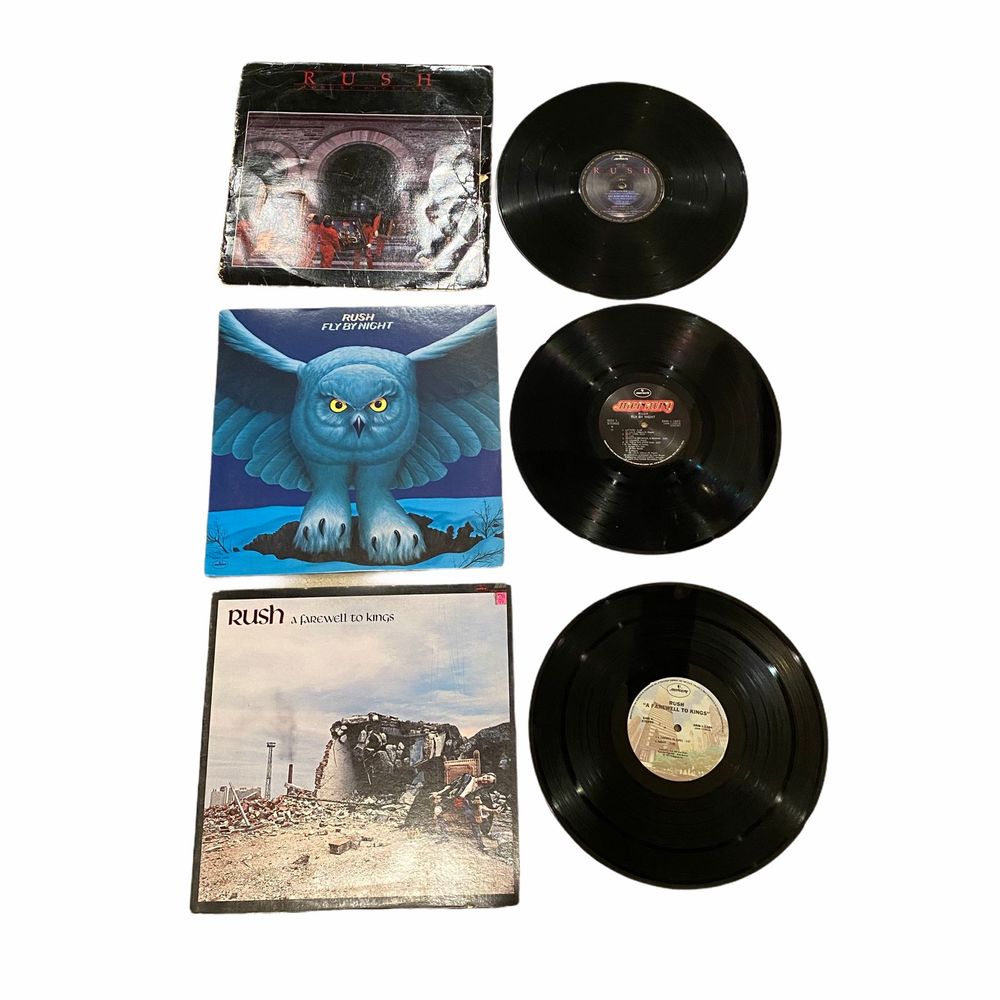 LP Records Rush Band Lot of 3 Albums